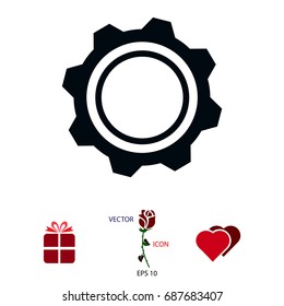 gear icon, vector best flat icon EPS 10