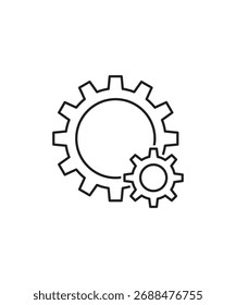 gear icon, vector best line icon.