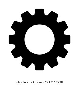 gear icon vector, with black and white colors