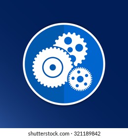  gear icon vector button logo symbol concept.