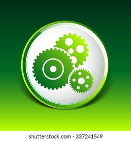  gear icon vector button logo symbol concept.