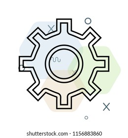Gear icon vector can be used as png, Gear
