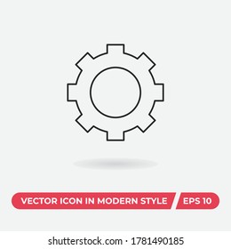 Gear icon vector. Cogwheel sign