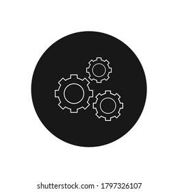 Gear icon vector. Cogwheel sign