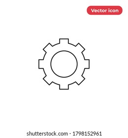 Gear icon vector. Cogwheel sign