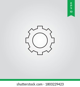 Vector de icono de engranajes. Signo de rueda de coagulación
