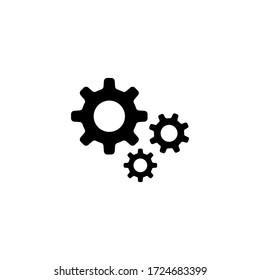 Gear icon vector. Cogwheel icon symbol isolated