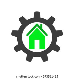 Gear icon vector, colored icon vector, gear icon illustration for design, gear badge, icon - stock vector