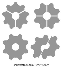 Gear icon vector, colored icon vector, gear icon illustration for design, gear badge, icon - stock vector