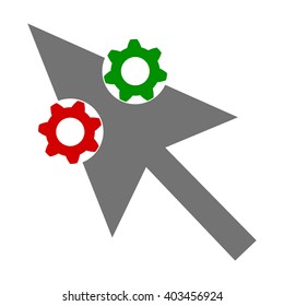 Gear icon vector, colored icon vector, gear icon illustration for design, gear badge, icon - stock vector
