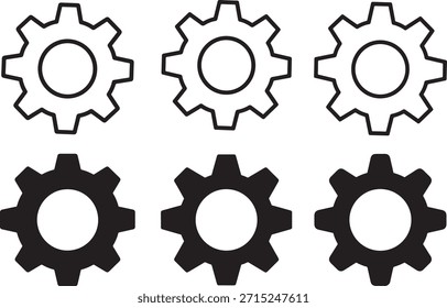 Plantilla de logotipo de elemento de diseño de Vector de icono de engranaje