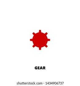 gear icon. gear vector design. sign design. red color