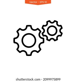 Gear icon vector design template