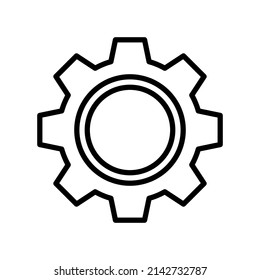 plantilla de diseño de vectores de iconos de engranaje simple y limpio