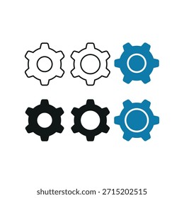 Plantilla de diseño de Vector de icono de engranaje
