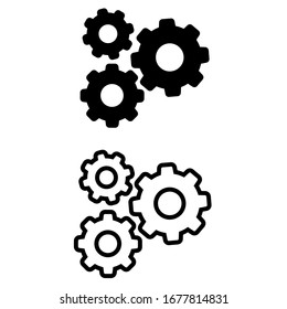 Gear Icon Vector. Engineering illustration sign. Cogwheel symbol. Settings logo. 