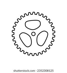 Vector de iconos de engranajes. Signo de ilustración de ingeniería. Símbolo de rueda de coñac. Logo de configuración. 