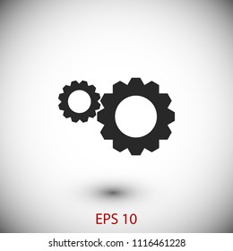 Gear icon, Vector EPS 10 illustration style