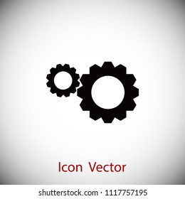 Gear icon, Vector EPS 10 illustration style