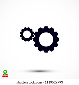 Gear icon, Vector EPS 10 illustration style