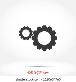 Gear icon, Vector EPS 10 illustration style