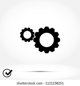 Gear icon, Vector EPS 10 illustration style