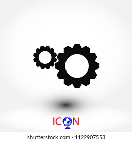 Gear icon, Vector EPS 10 illustration style