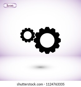 Gear icon, Vector EPS 10 illustration style