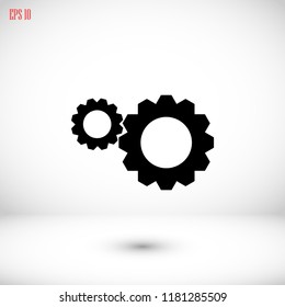 Gear icon, Vector EPS 10 illustration style