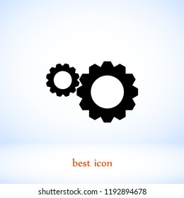 Gear icon, Vector EPS 10 illustration style