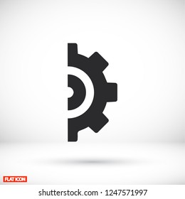 Gear icon. Vector, Eps 10