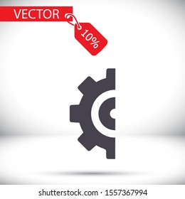 Gear icon. Vector, Eps 10. Lorem Ipsum Flat Design