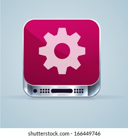 Gear icon. Vector icon. EPS 10.