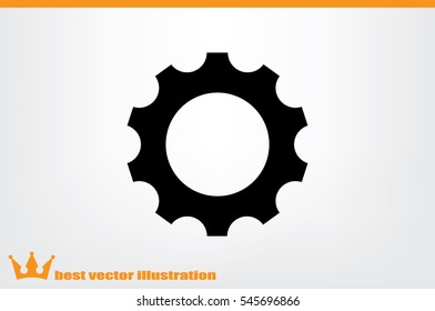 gear icon vector EPS 10, illustration modern isolated badge for website or app - stock info graphics