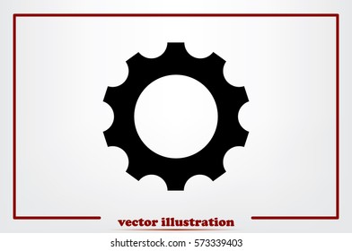 gear icon vector EPS 10, illustration modern isolated badge for website or app - stock info graphics