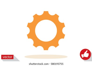 gear icon vector EPS 10, illustration modern isolated badge for website or app - stock info graphics