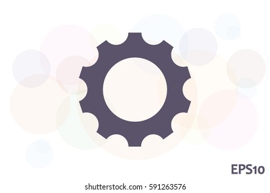 gear icon vector EPS 10, illustration modern isolated badge for website or app - stock info graphics