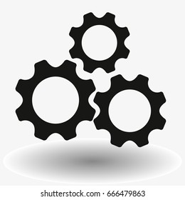 Gear icon. Vector, Eps, Vector illustration on a white background