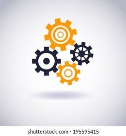 Gear icon. Vector EPS10