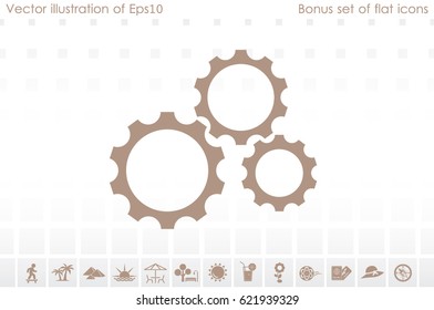 gear icon vector eps10