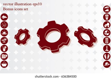gear icon vector eps10