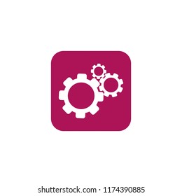 gear icon vector, flat icon vector