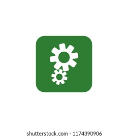 gear icon vector, flat icon vector
