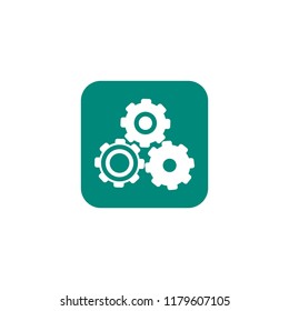 gear icon vector, flat icon vector