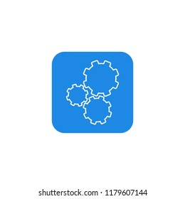 gear icon vector, flat icon vector