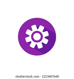 gear icon vector, flat icon vector