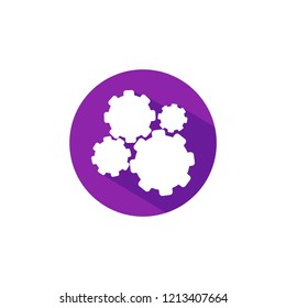 gear icon vector, flat icon vector