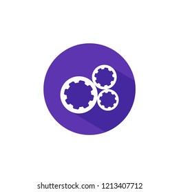 gear icon vector, flat icon vector