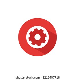 gear icon vector, flat icon vector