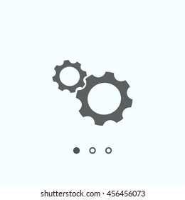 Gear icon, vector, icon flat